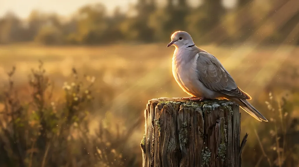 Dove perched on a fence — the Holy Spirit speaks in the silence